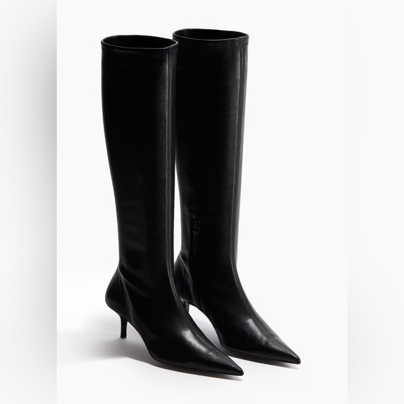 Hm studio collection heel leather sock boots 7 - Picture 2 of 5